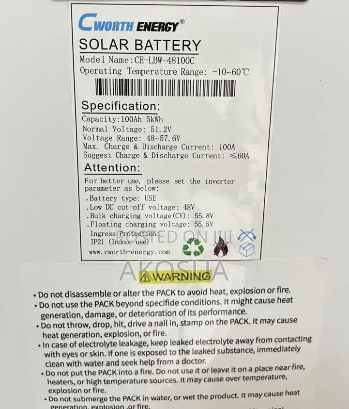 Cworth Solar Battery