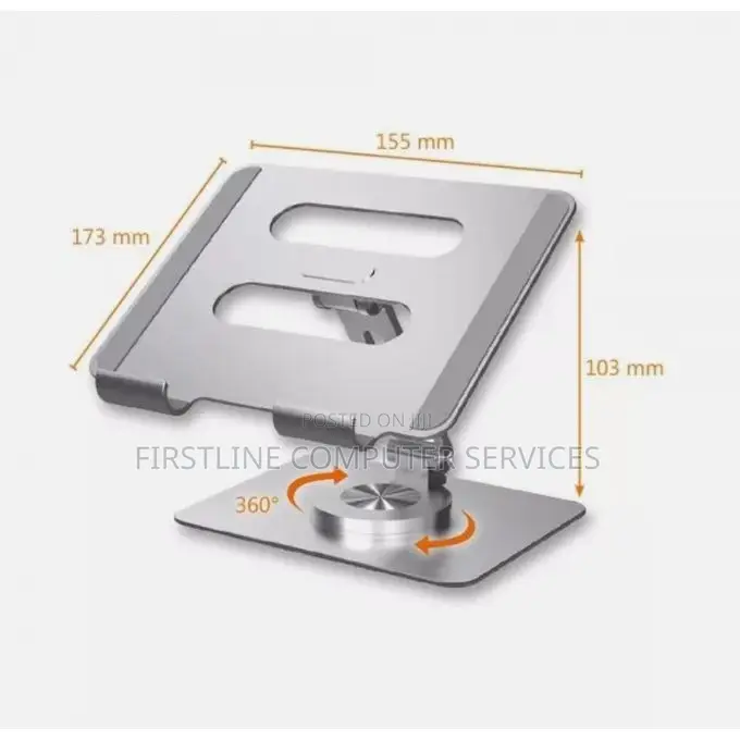 Adjustable Laptop Stand With 360-Degree Rotating Base,