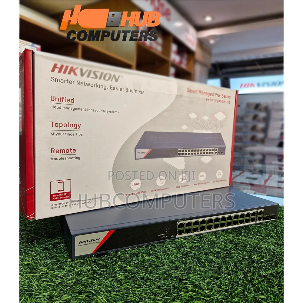 Hikvision Ds-3e1528hp-Si-24p2t2f 24 Port Gigabit Managed Hi-Poe Switch