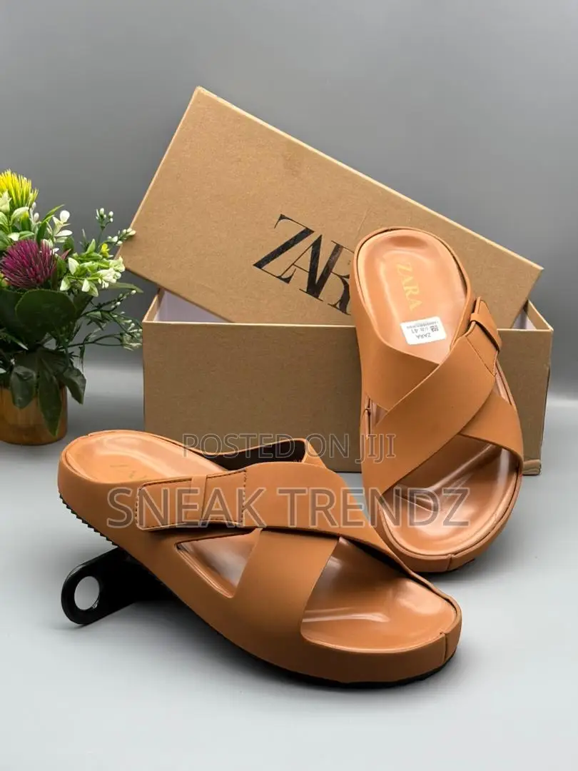 Zara Sandals Suede Brownstone