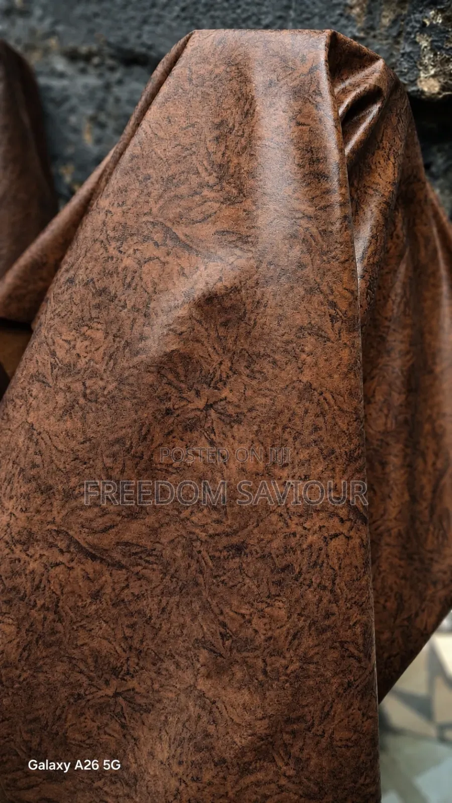 Premium Vintage Leather Upholstery Fabric