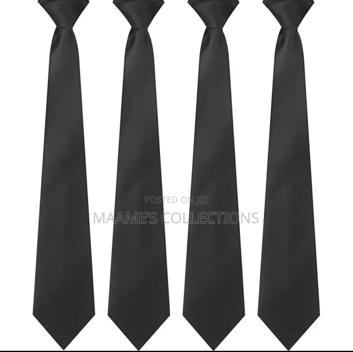 Men's Solid Color Zipper Necktie