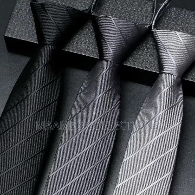 Men's Solid Color Zipper Necktie