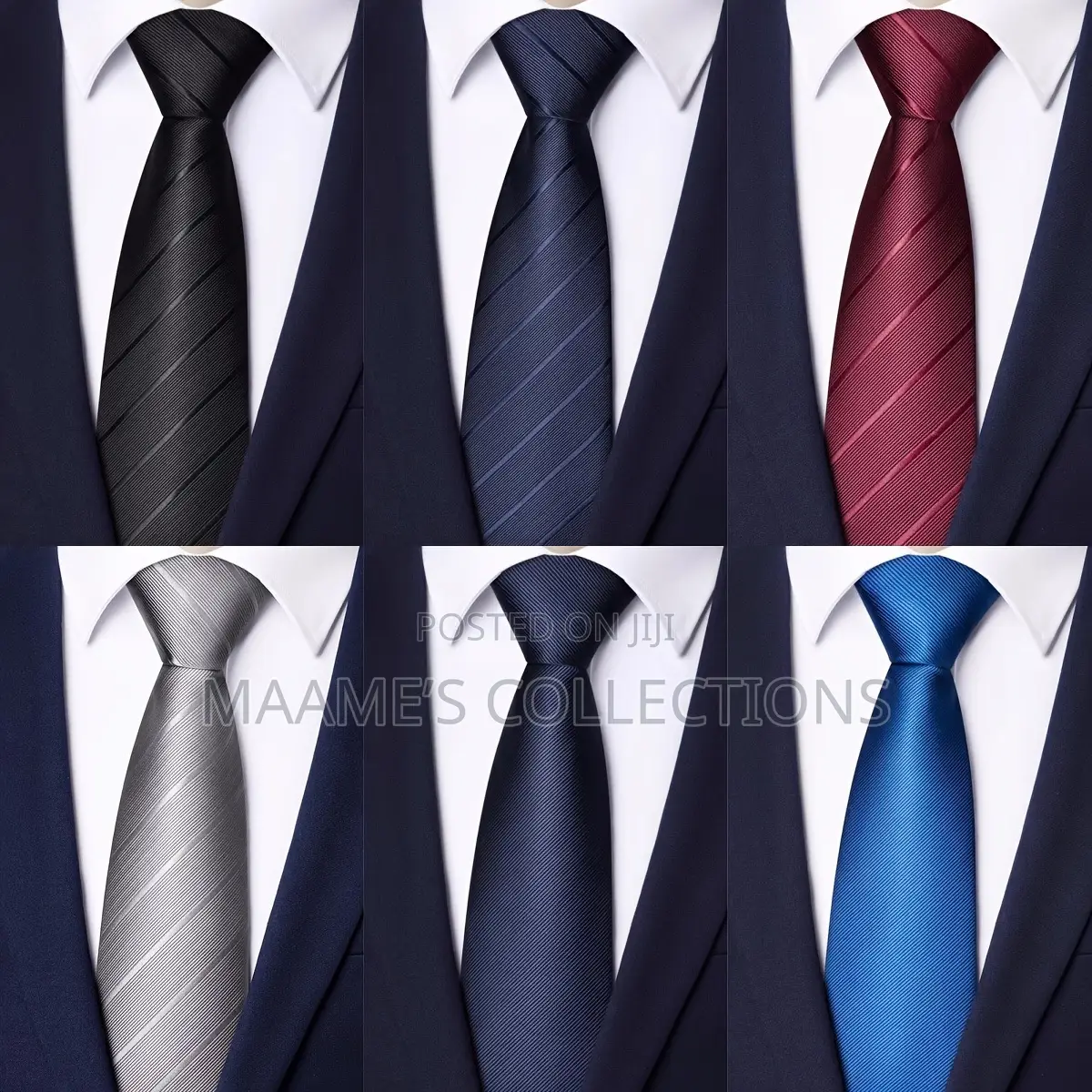 Men's Solid Color Zipper Necktie