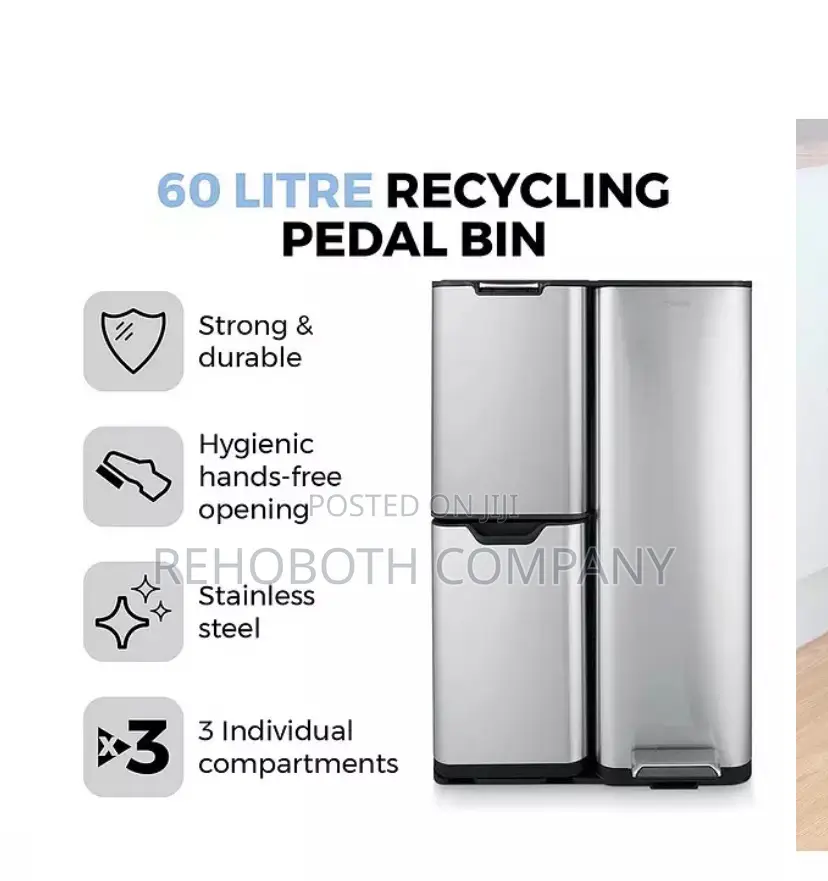 Tower 60l Recycling Pedal Bin