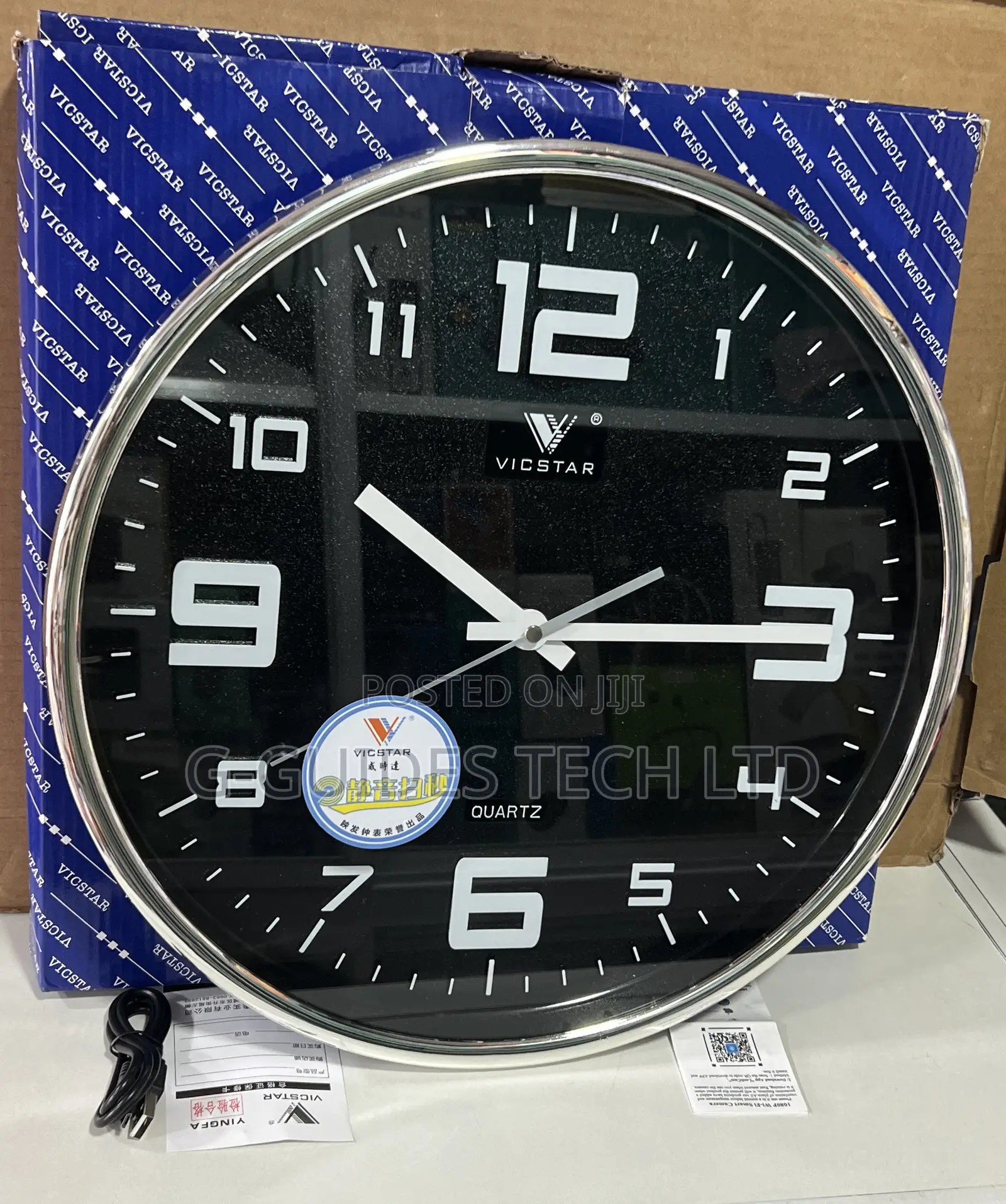 Vicstar Wall Clock Hidden Camera, Wall Clock Wi-fi Security Spy Camera