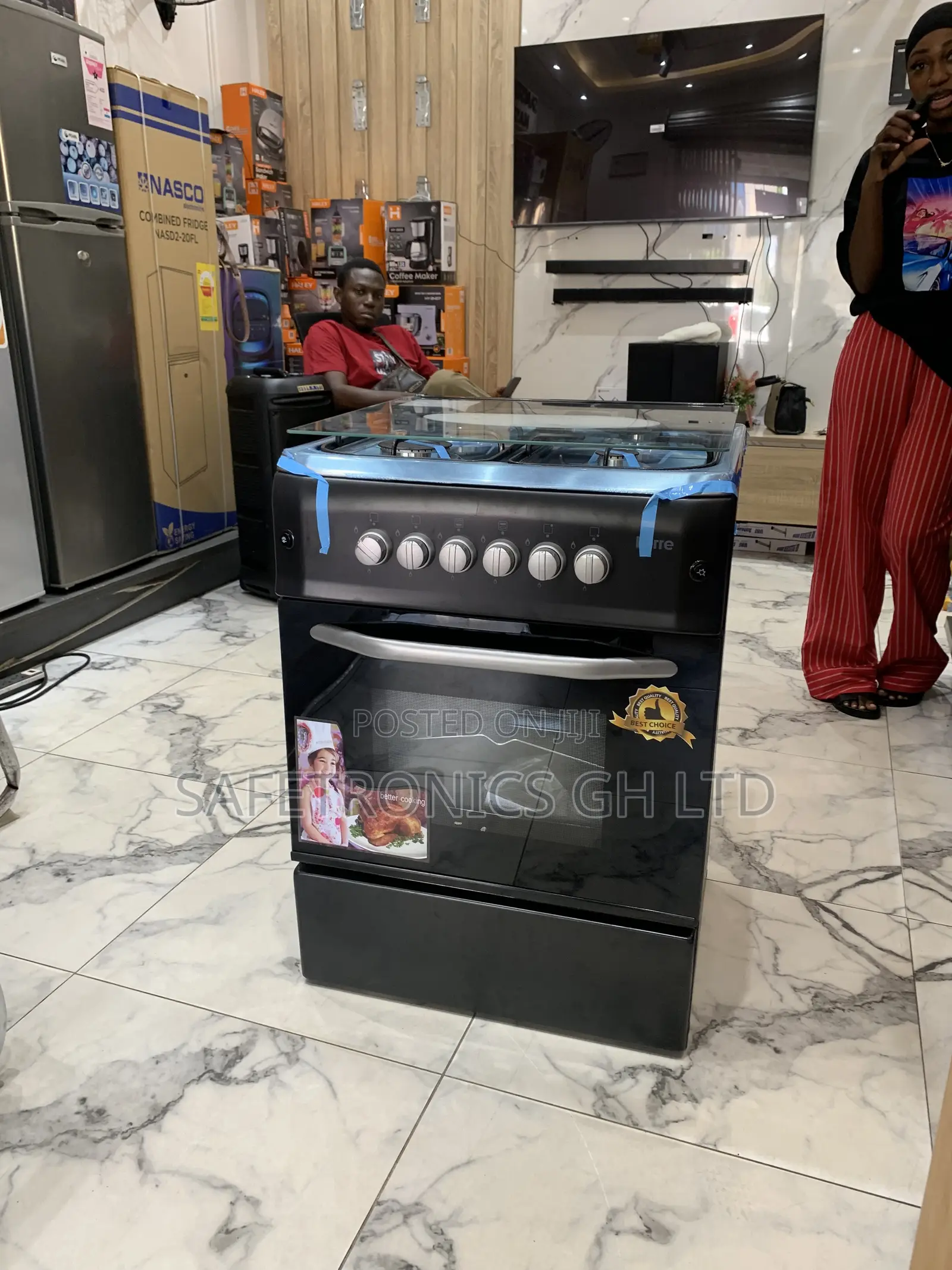 High Sufficient 60/60 New Line Gas Stove Oven 4-Burner Ferre