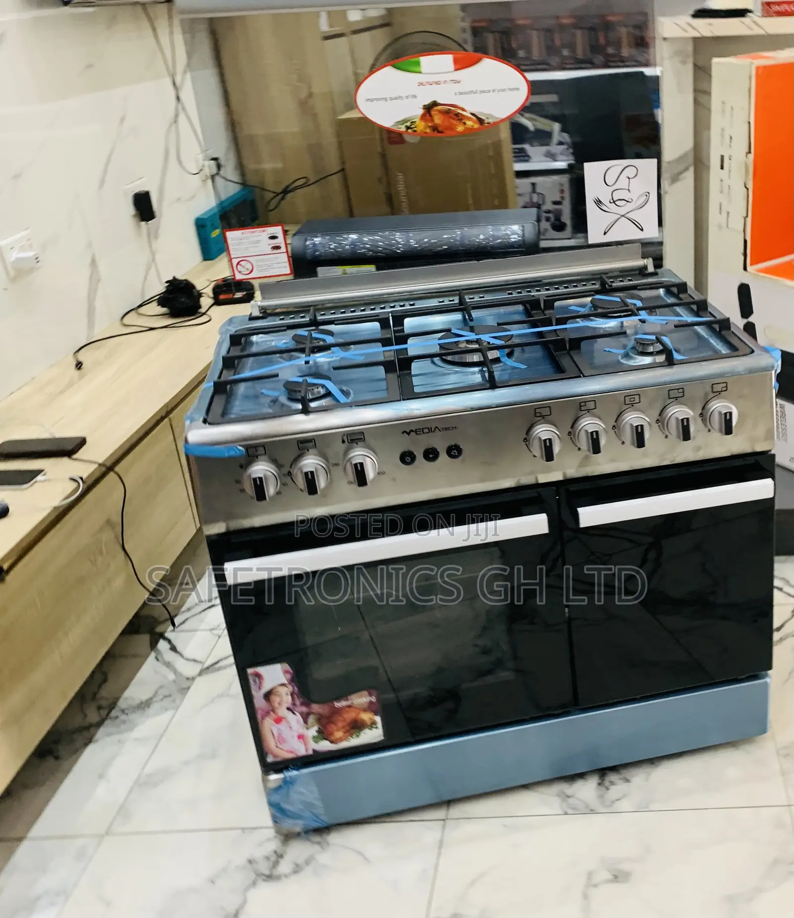 Fabulous Mediatech 5 Gas Burner With Oven, Grill, and Auto Rotisserie