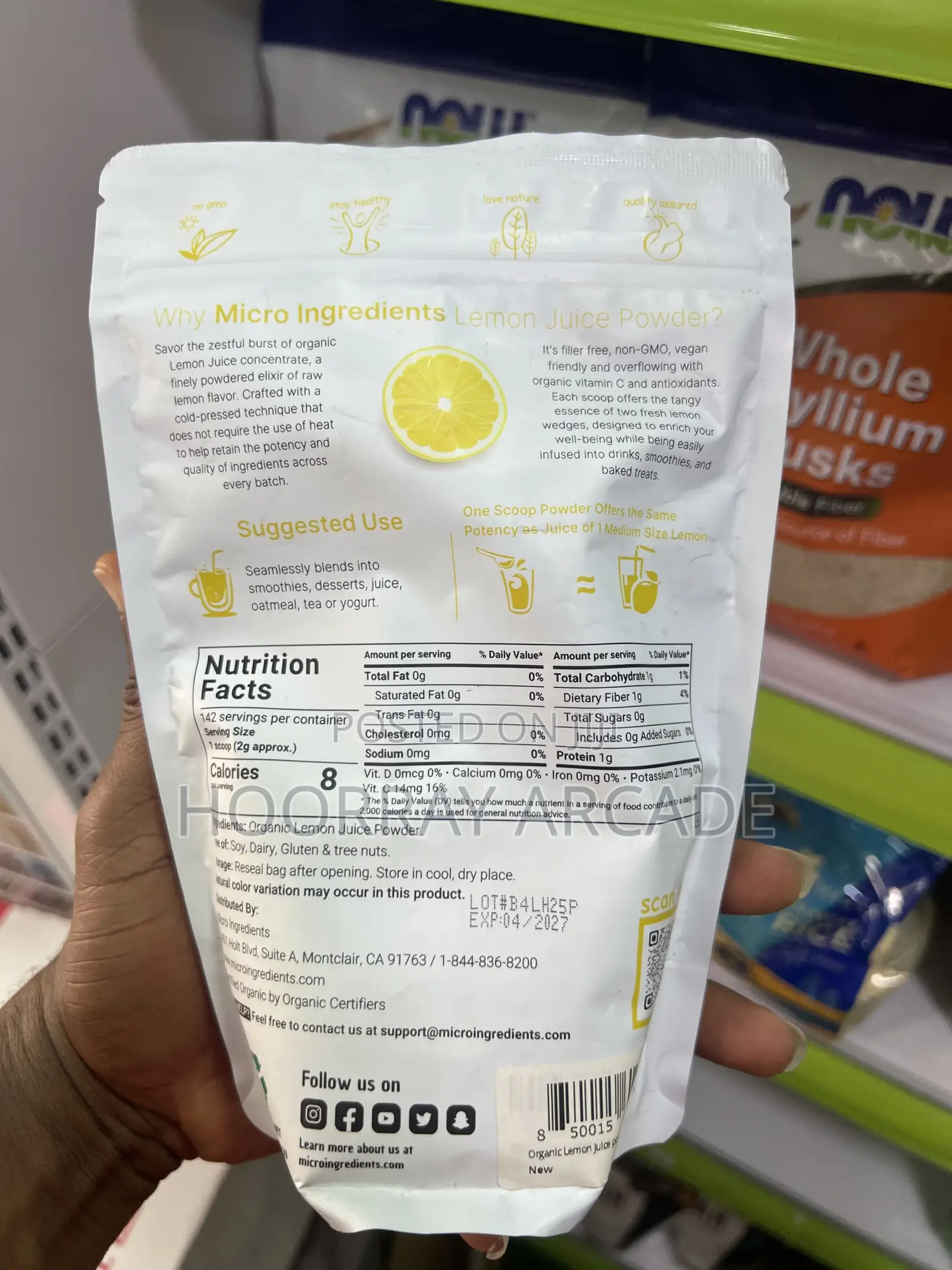 Organic Lemon Juice Powder - 284g ❗Delivery Only❗