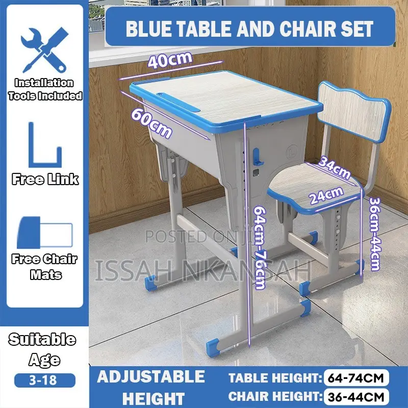 School Chair With Desk