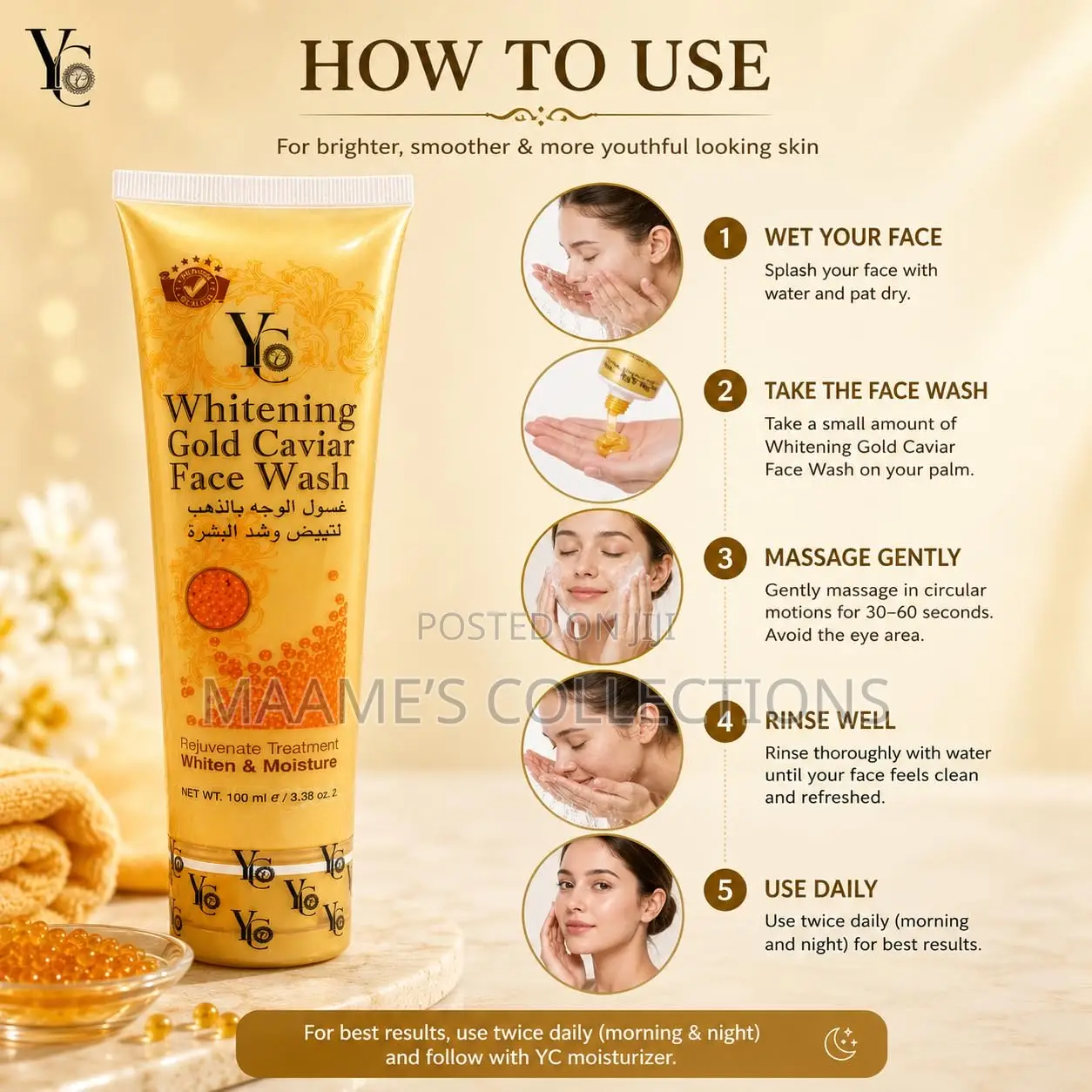 Yc Whitening Gold Caviar Face Wash