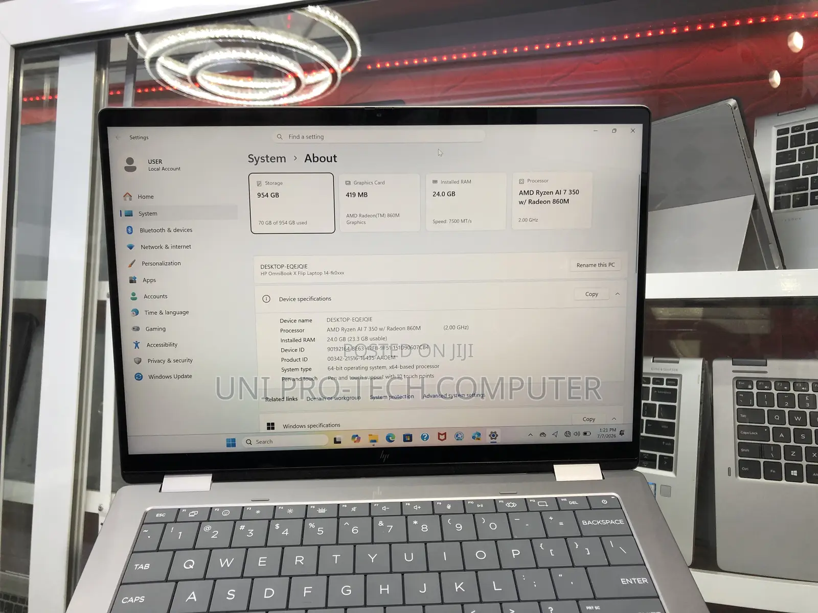 New Laptop HP OmniBook X Flip 14" 24GB AMD Ryzen 7 SSD 1T