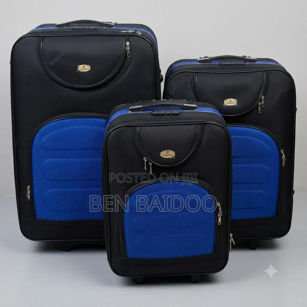 Travel Suitcase 3-Pieces (Fabric)