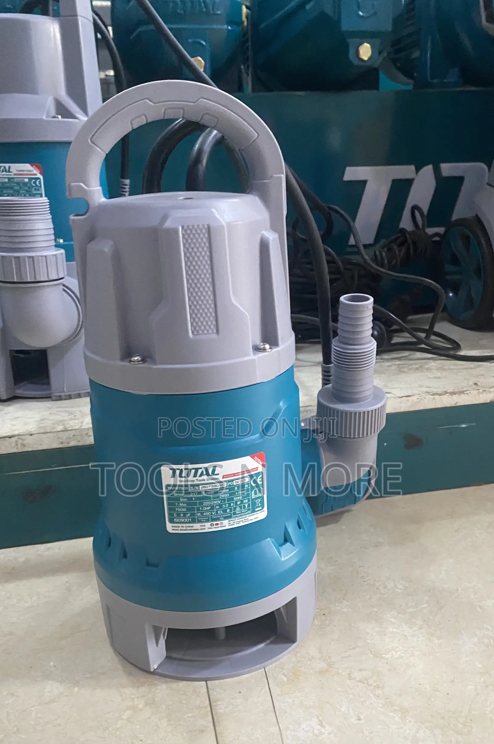 Total Sewage Submersible Pump 1hp (Plastic)