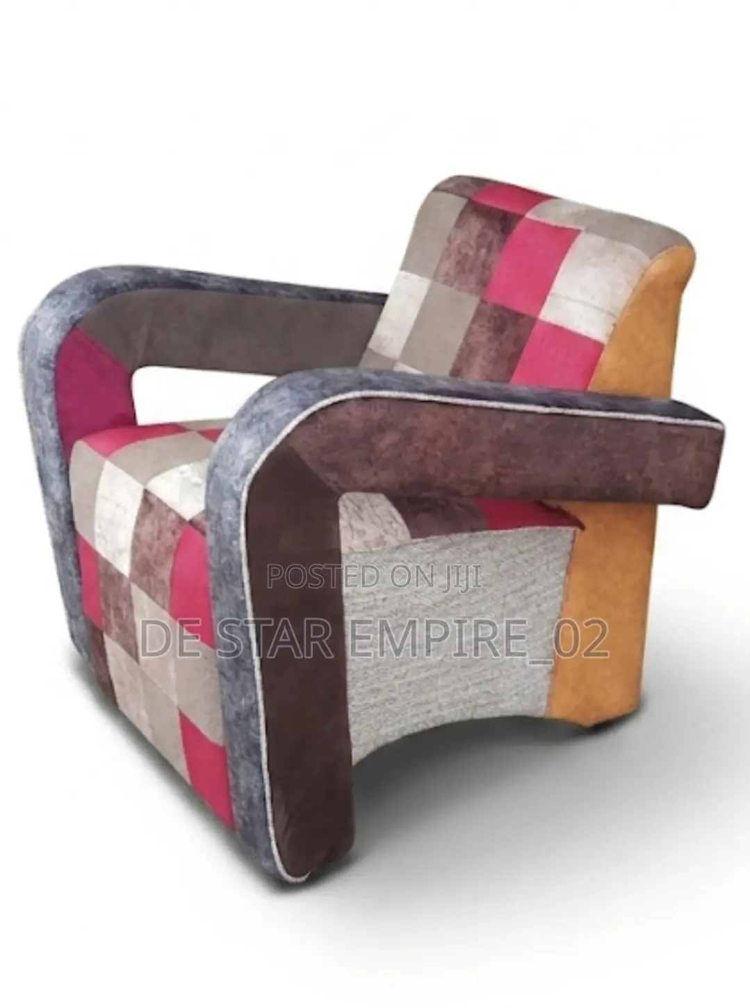 Premium Multicolor Patchwork Single Sofa / Armchair