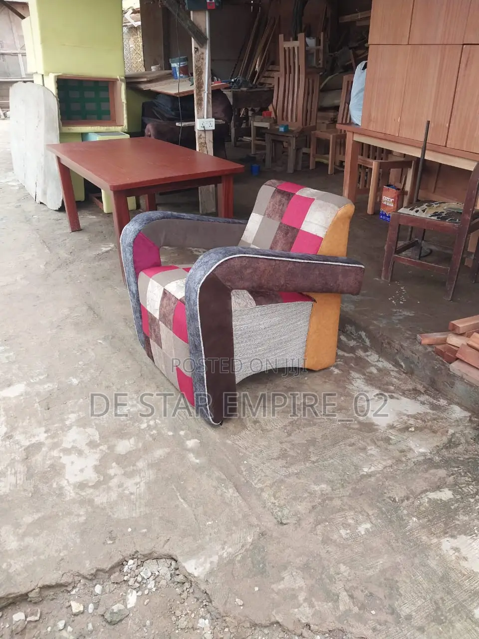 Premium Multicolor Patchwork Single Sofa / Armchair