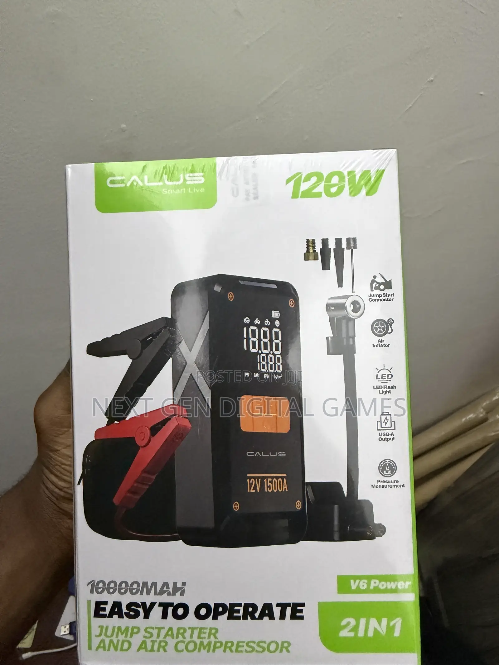 Car Battery Jumpstarter With Tyre Inflator and Power Bank