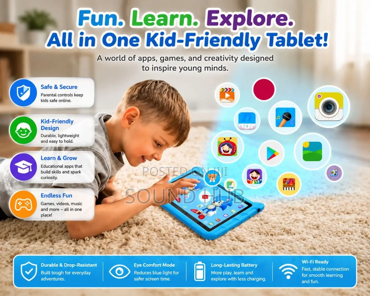 New Tablet 64 GB Blue