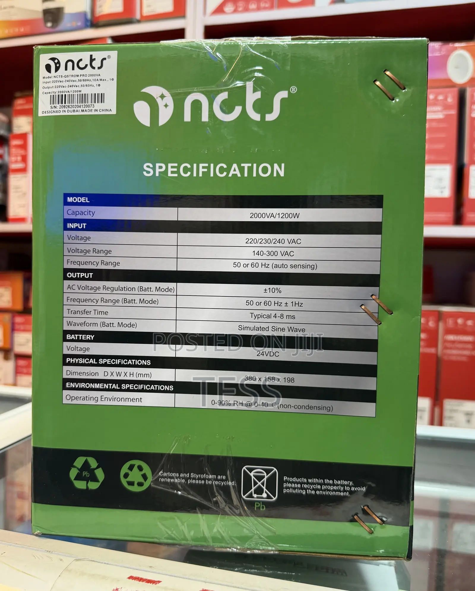 NCTS Ups 2000va 1200w Qstrom Pro 2000va Interactive Line