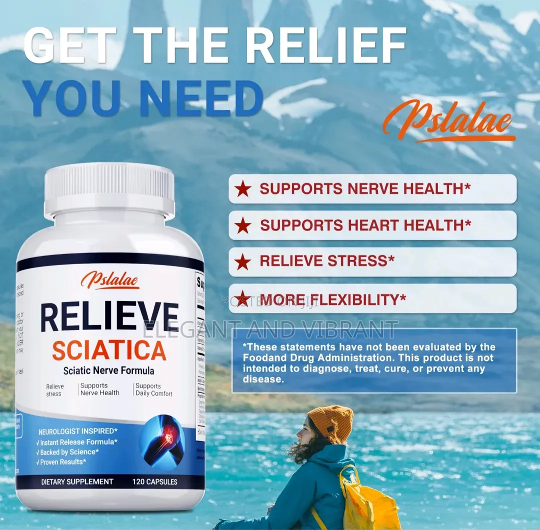 Relieve Sciatica120cap-Natural Nerve Formula,Pain Relief, Nerve Health