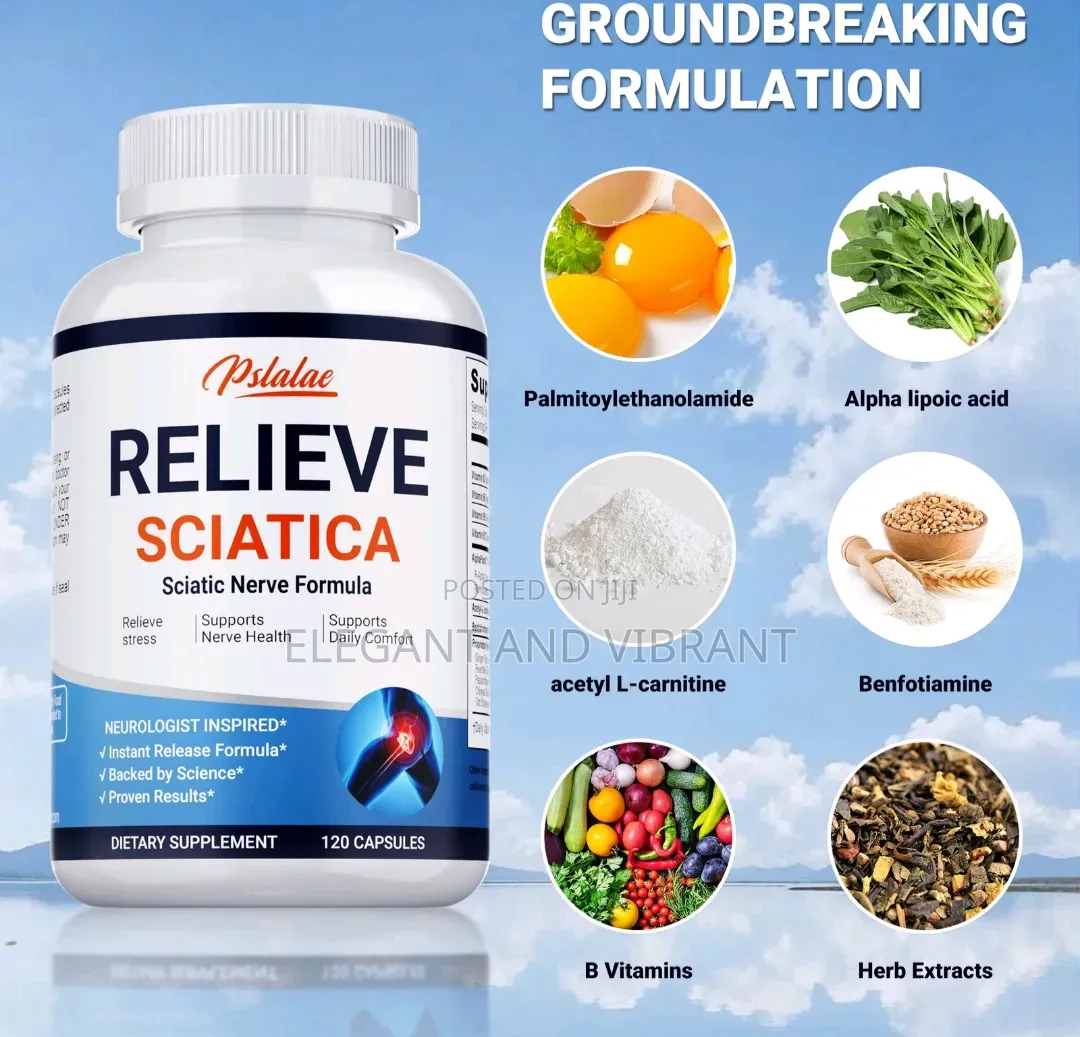 Relieve Sciatica120cap-Natural Nerve Formula,Pain Relief, Nerve Health