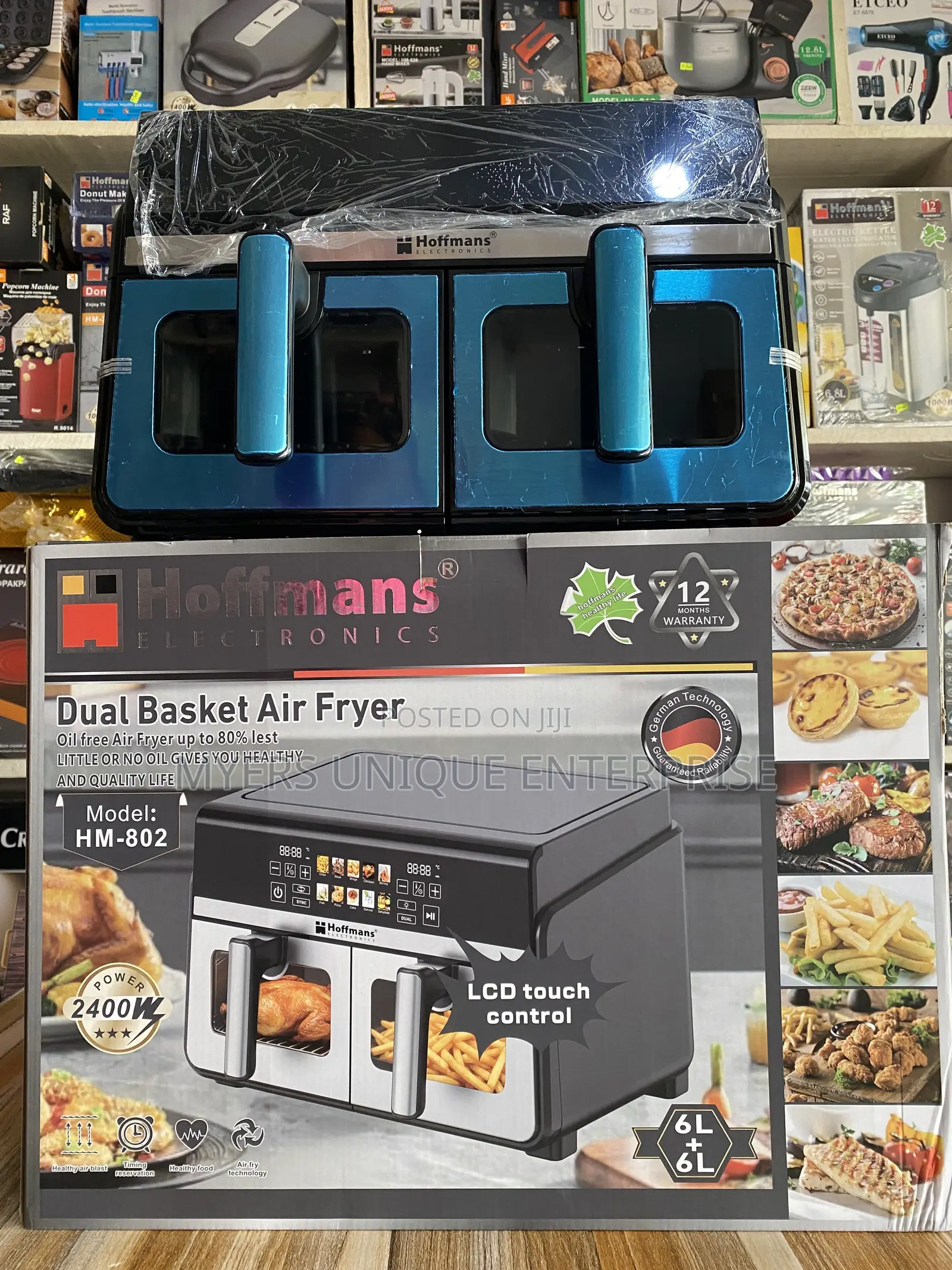 Oil Free 12l Double Air Fryer for Health Cooking (Hoffmans)