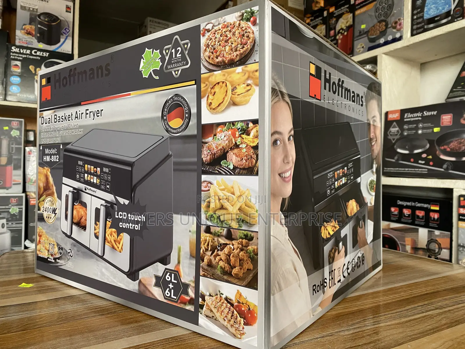 2400w Quality Oil Free 12l Double Air Fryer (Hoffmans)