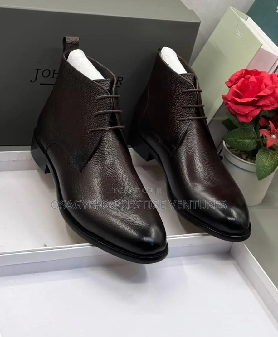 John Foster Men’S Premium Leather Chukka Boots