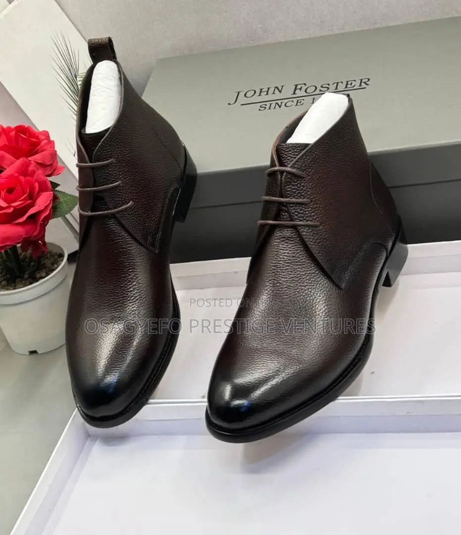 John Foster Men’S Premium Leather Chukka Boots