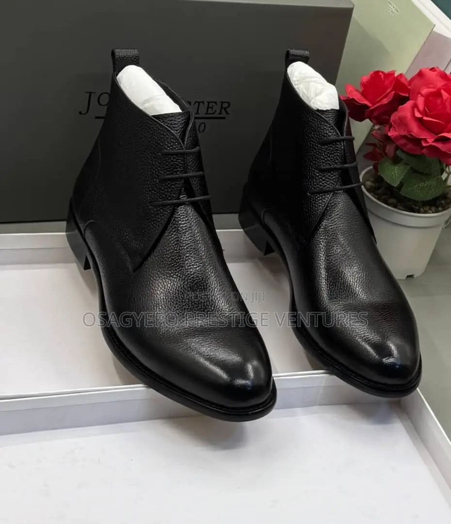 John Foster Men’S Premium Leather Chukka Boots