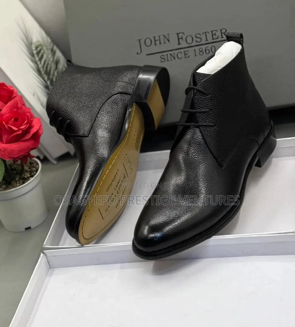 John Foster Men’S Premium Leather Chukka Boots