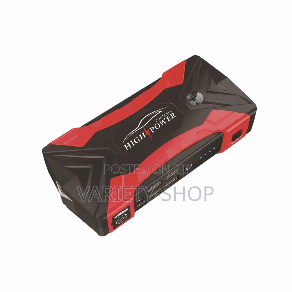 Smart Jump Starter With Compressor and Charging Ports