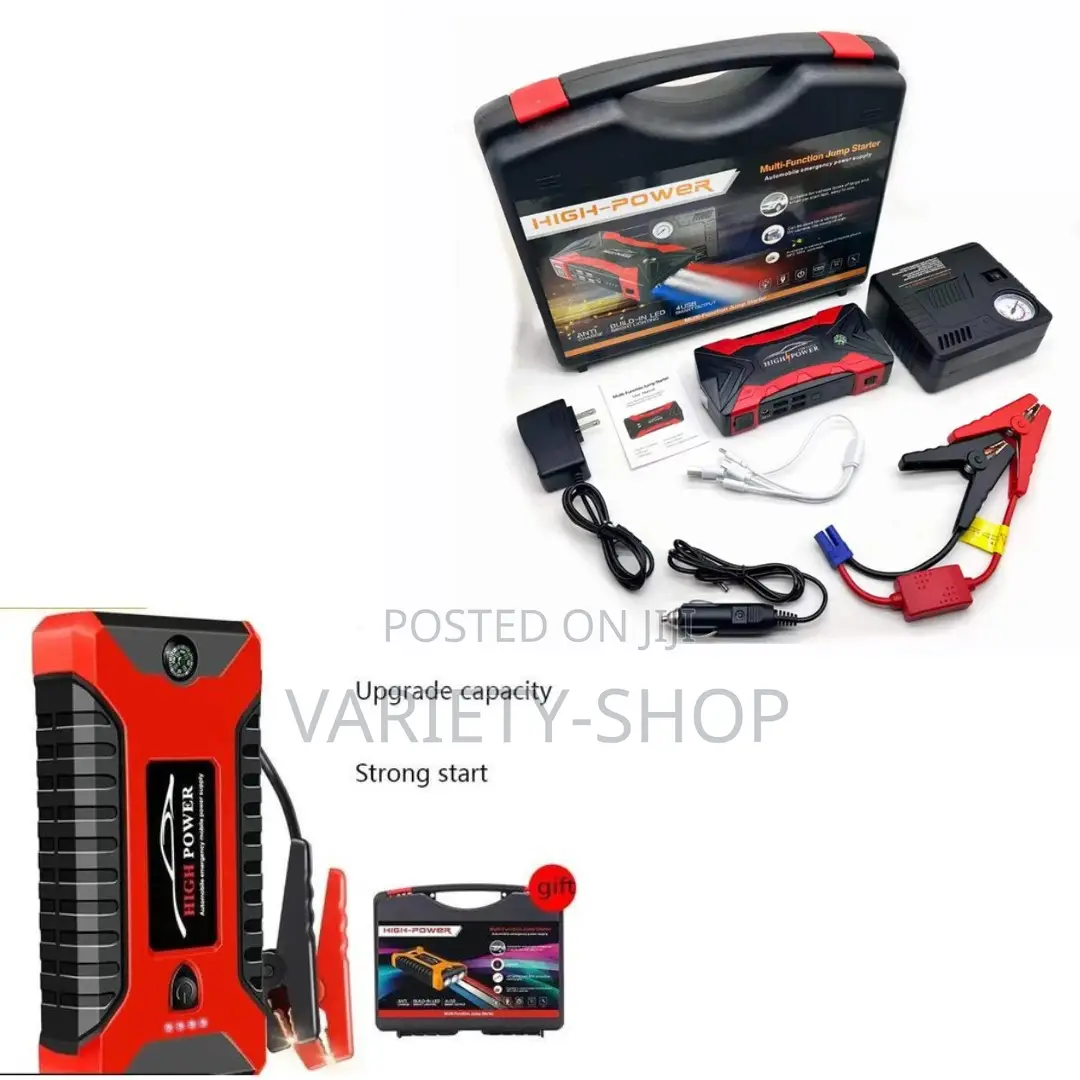 High Capacity Jump Starter With Complete Accessories