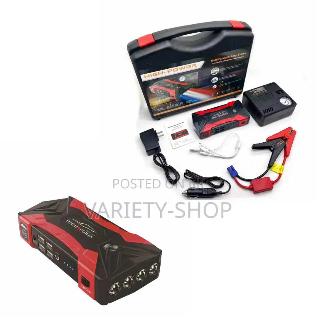12v Jump Starter With Compressor and Flashlight