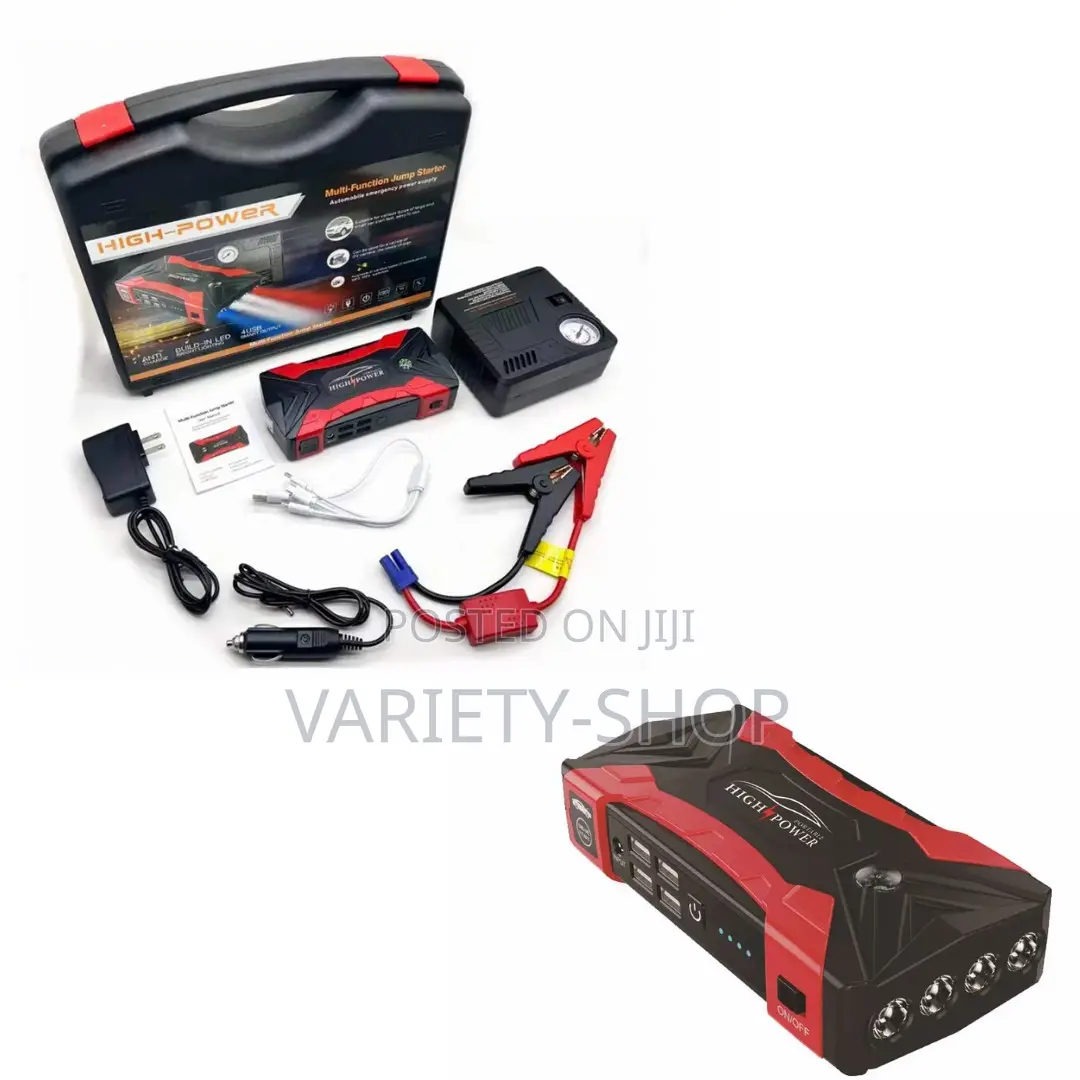 12v Jump Starter With Compressor and Flashlight