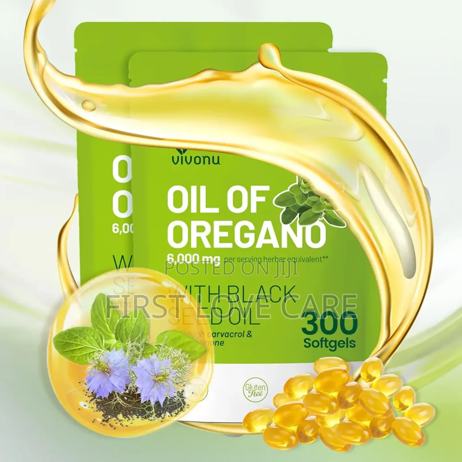 Vivonu Oil of Oregano With Black Seed Oil