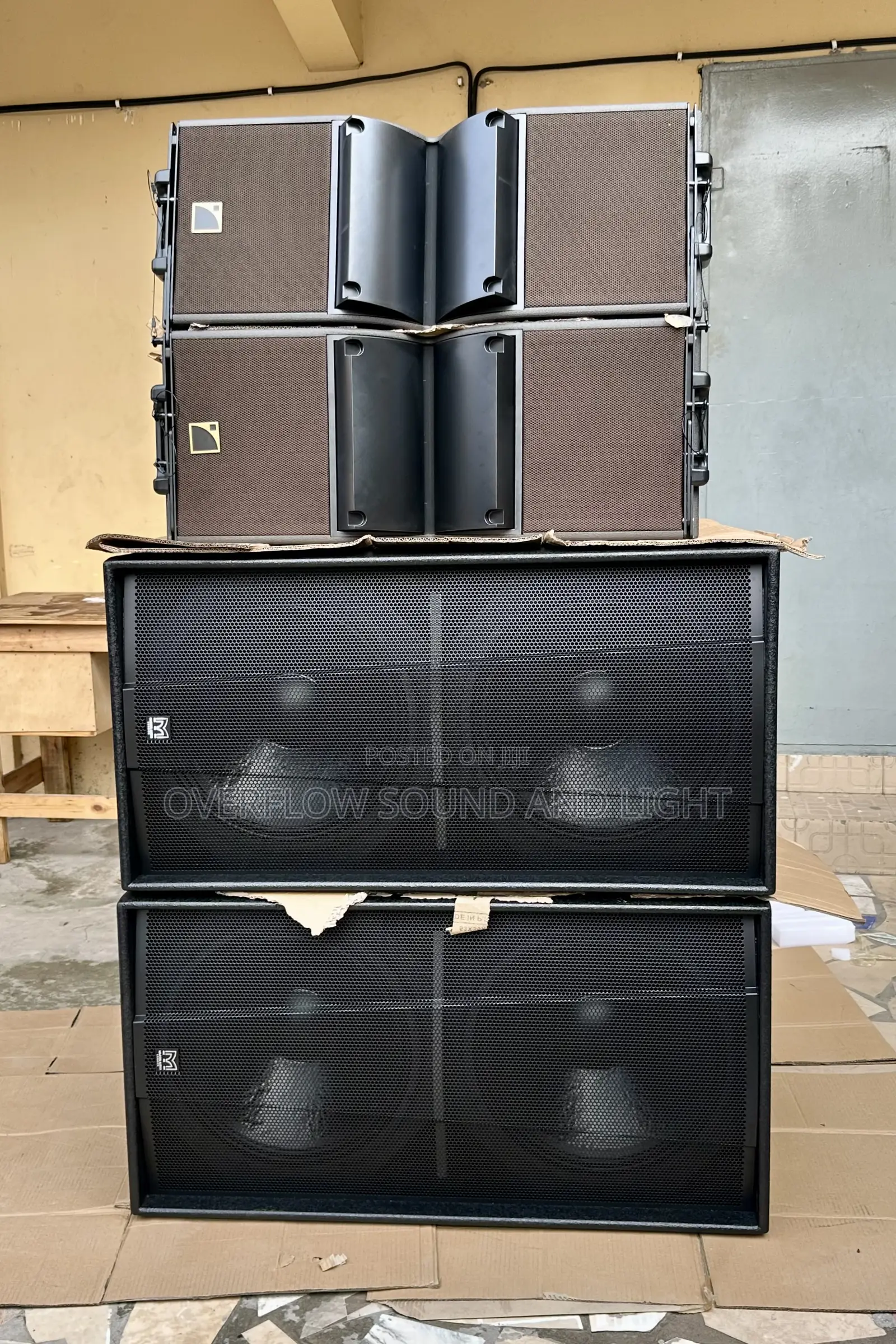 Line Array Speakers and Complete Rack Set
