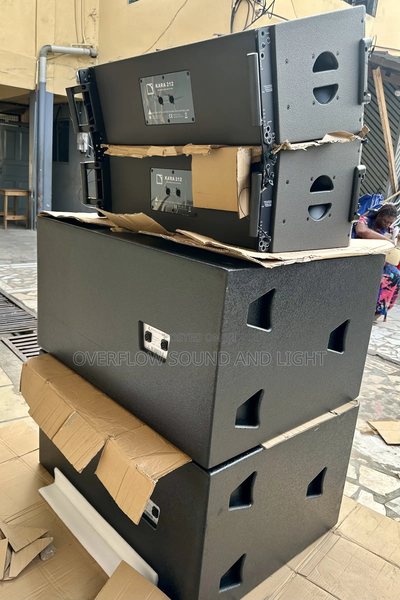 Line Array Speakers and Complete Rack Set