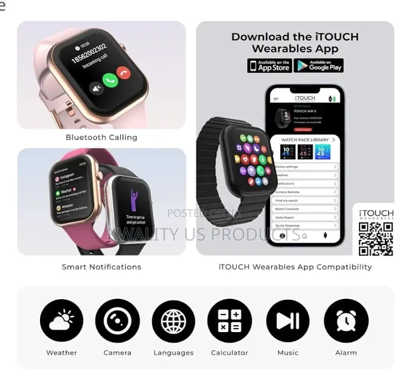 Itouch Air 5 Smartwatch With Silicone Strap
