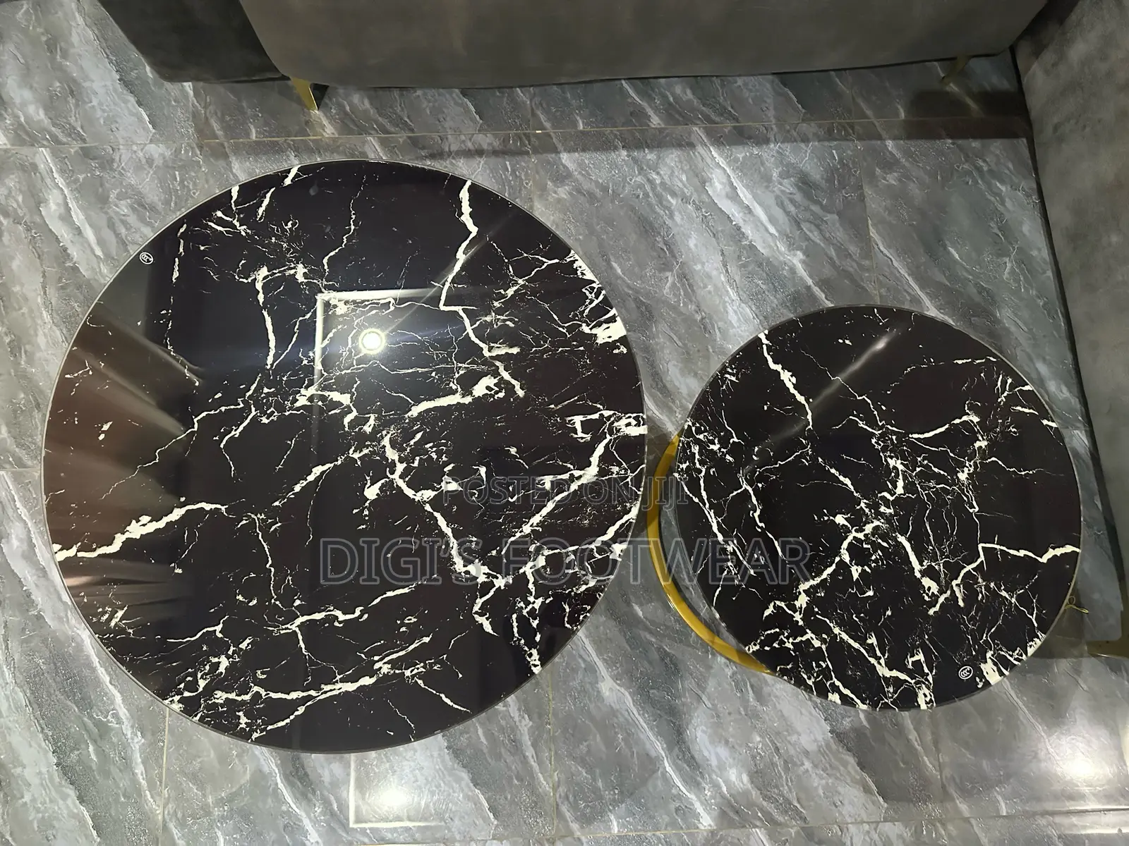 Golden Black Two-in-1 Centre Table