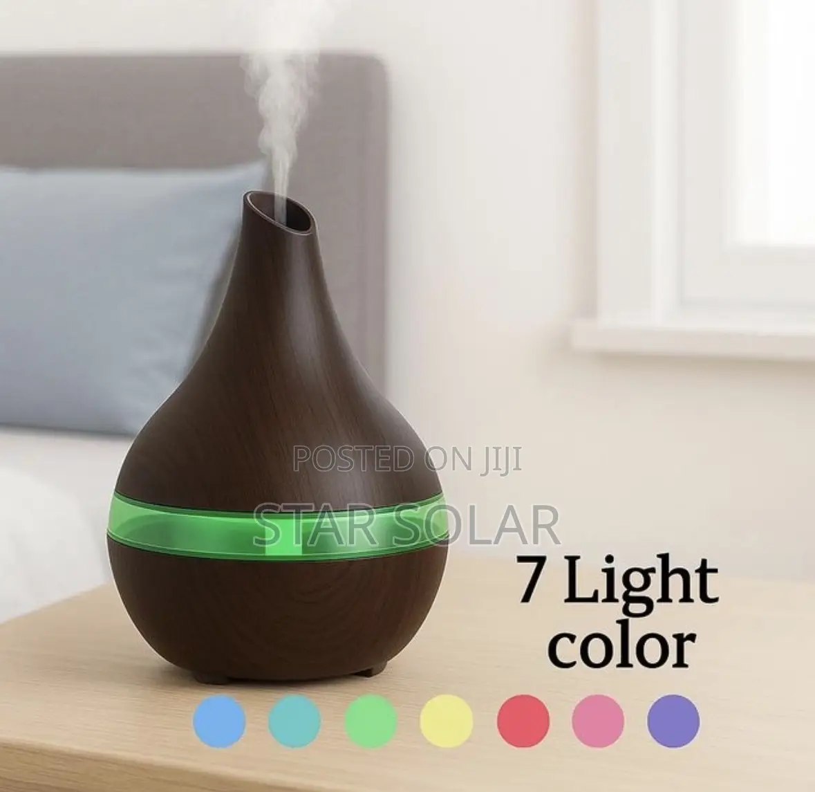 300ml Essential Oil Diffuser Humidifier - Dark Wood Grain, Usb
