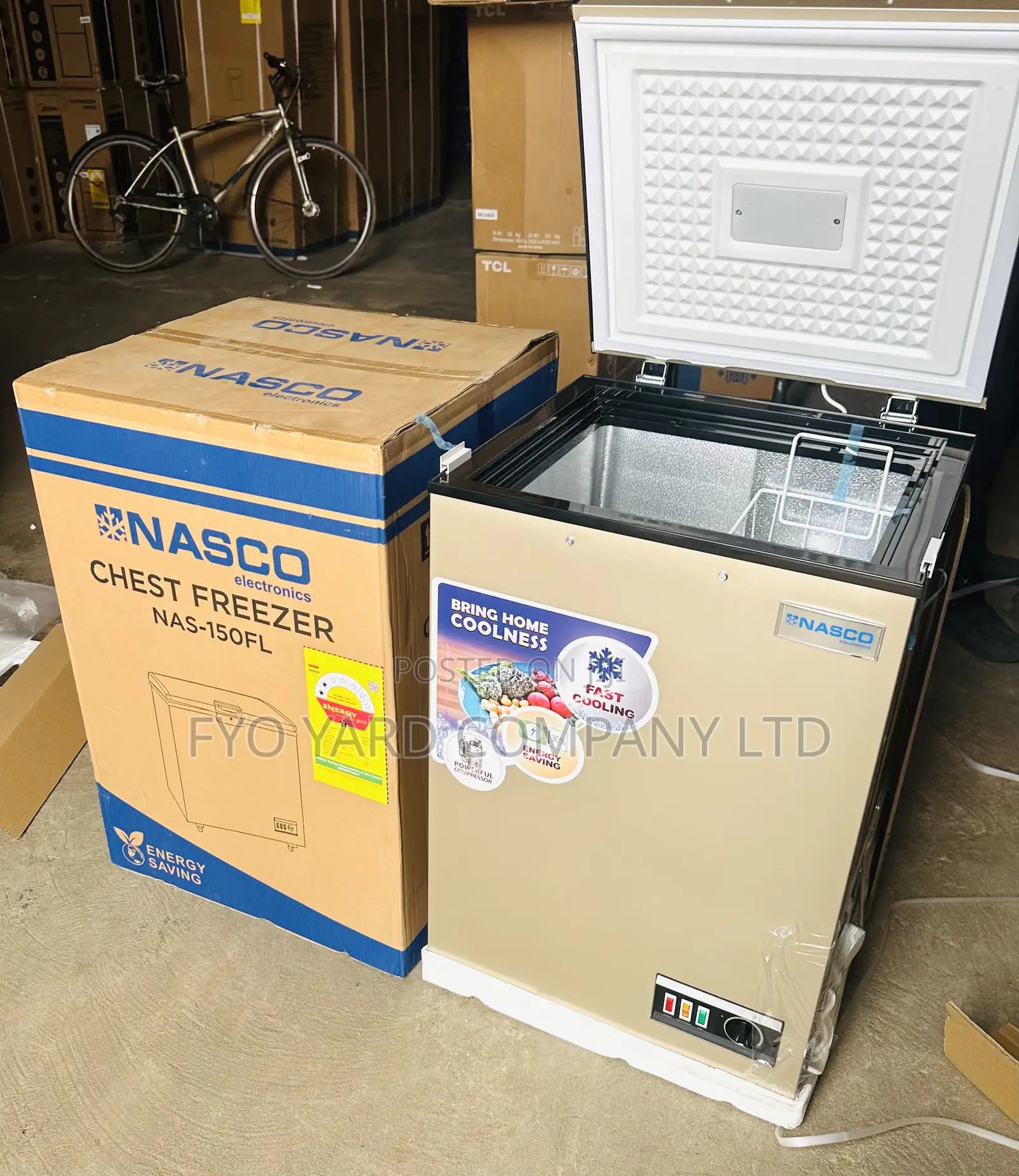 Spacious 100 Liters Capacity Nasco New Inbox Chest Freezer