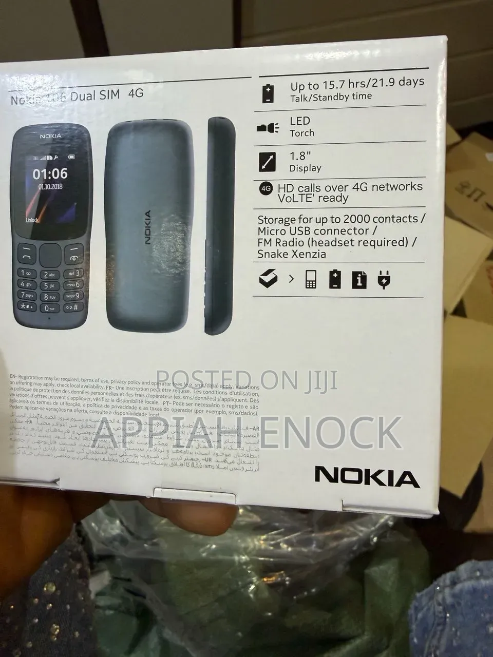 New Nokia 106 Black