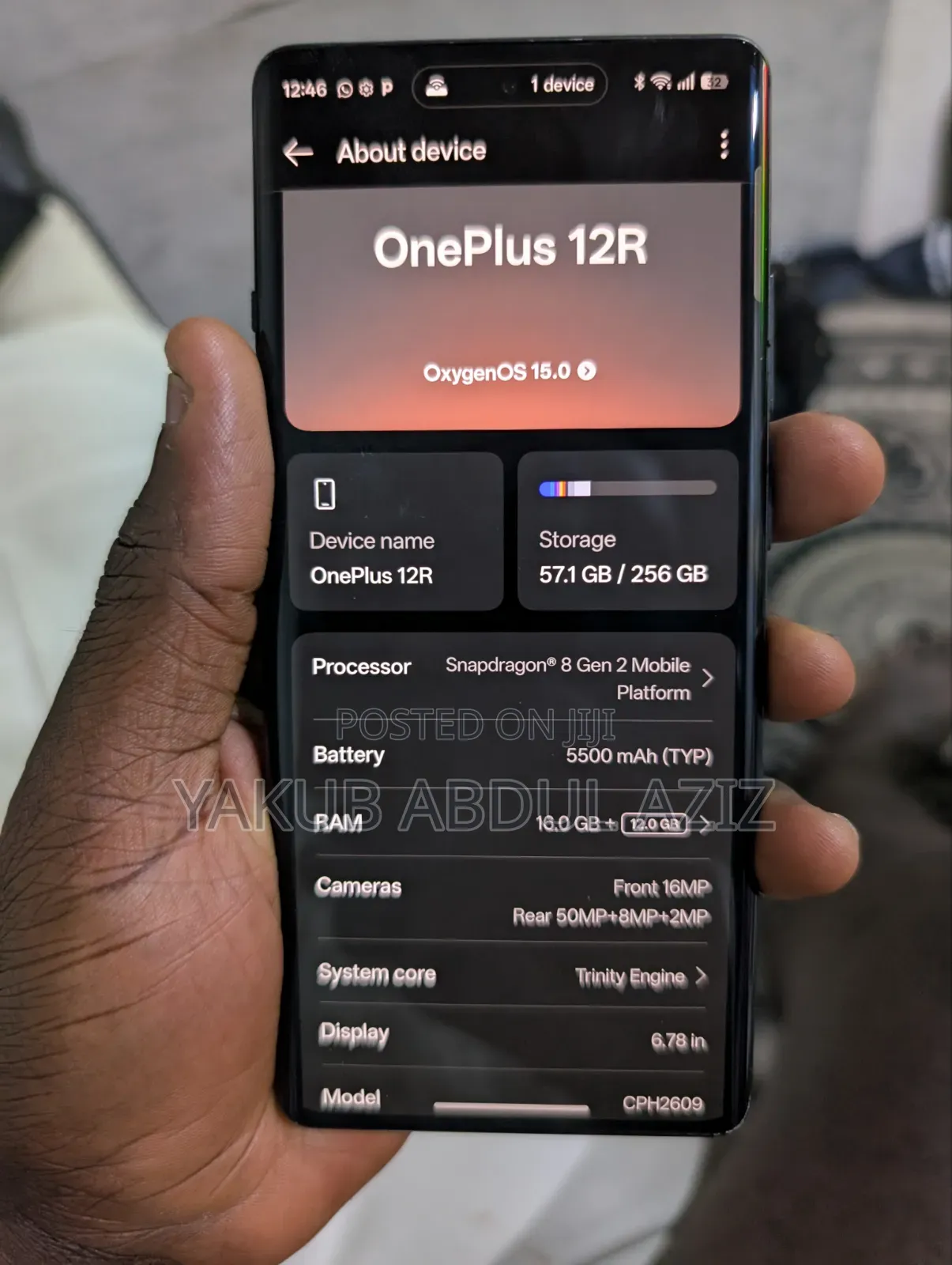 OnePlus 12R 256 GB Black