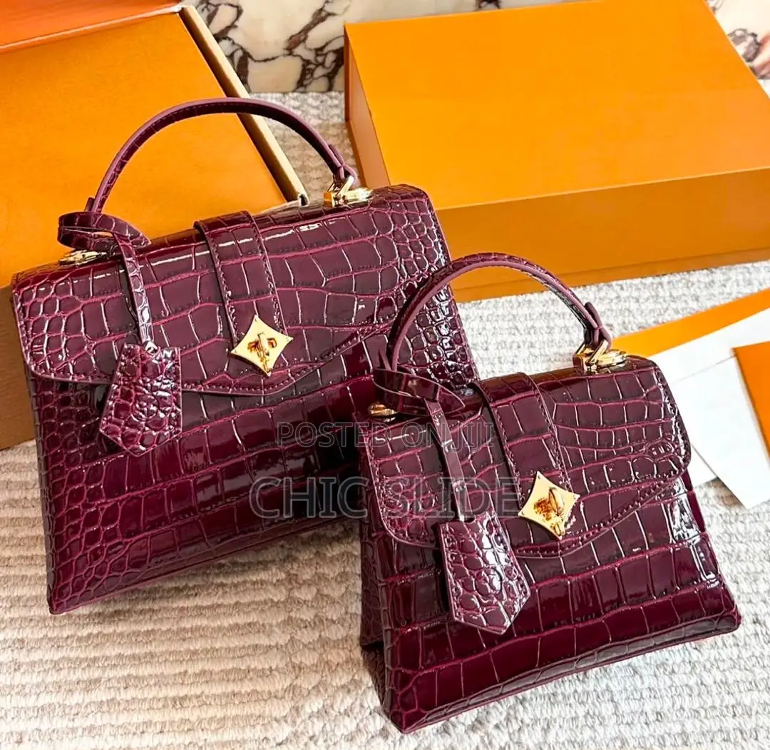 Croc Leather Handbag
