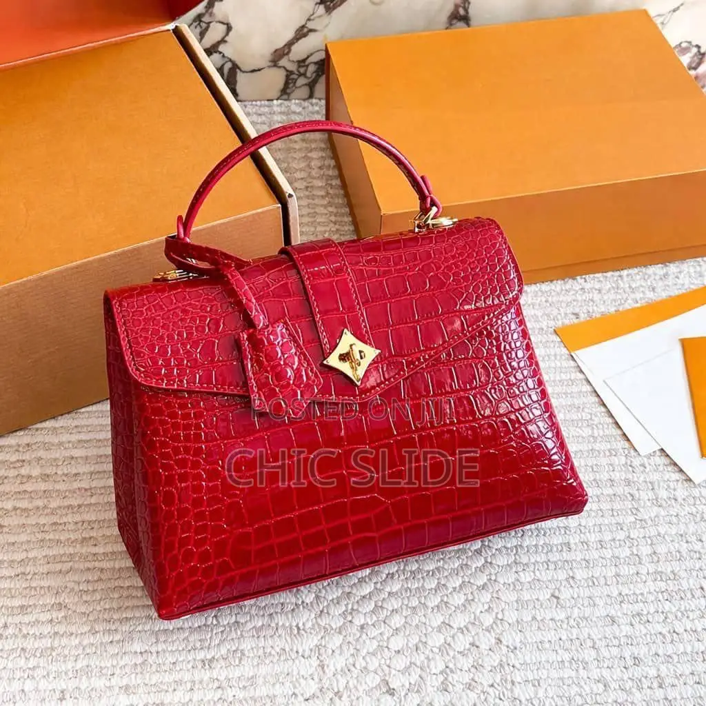Croc Leather Handbag