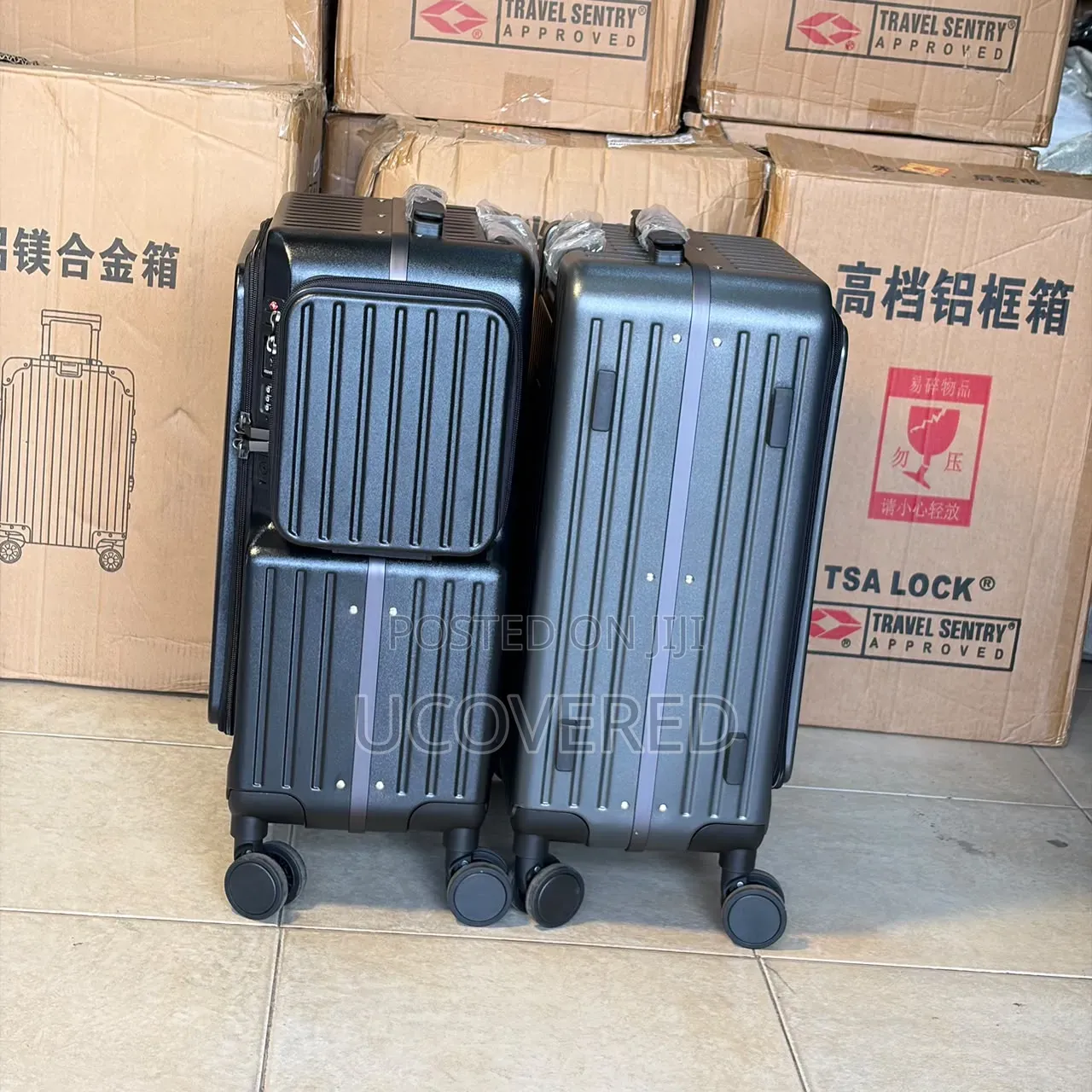 Aluminum Suitcase Features a Distinctive Front-Opening Panel