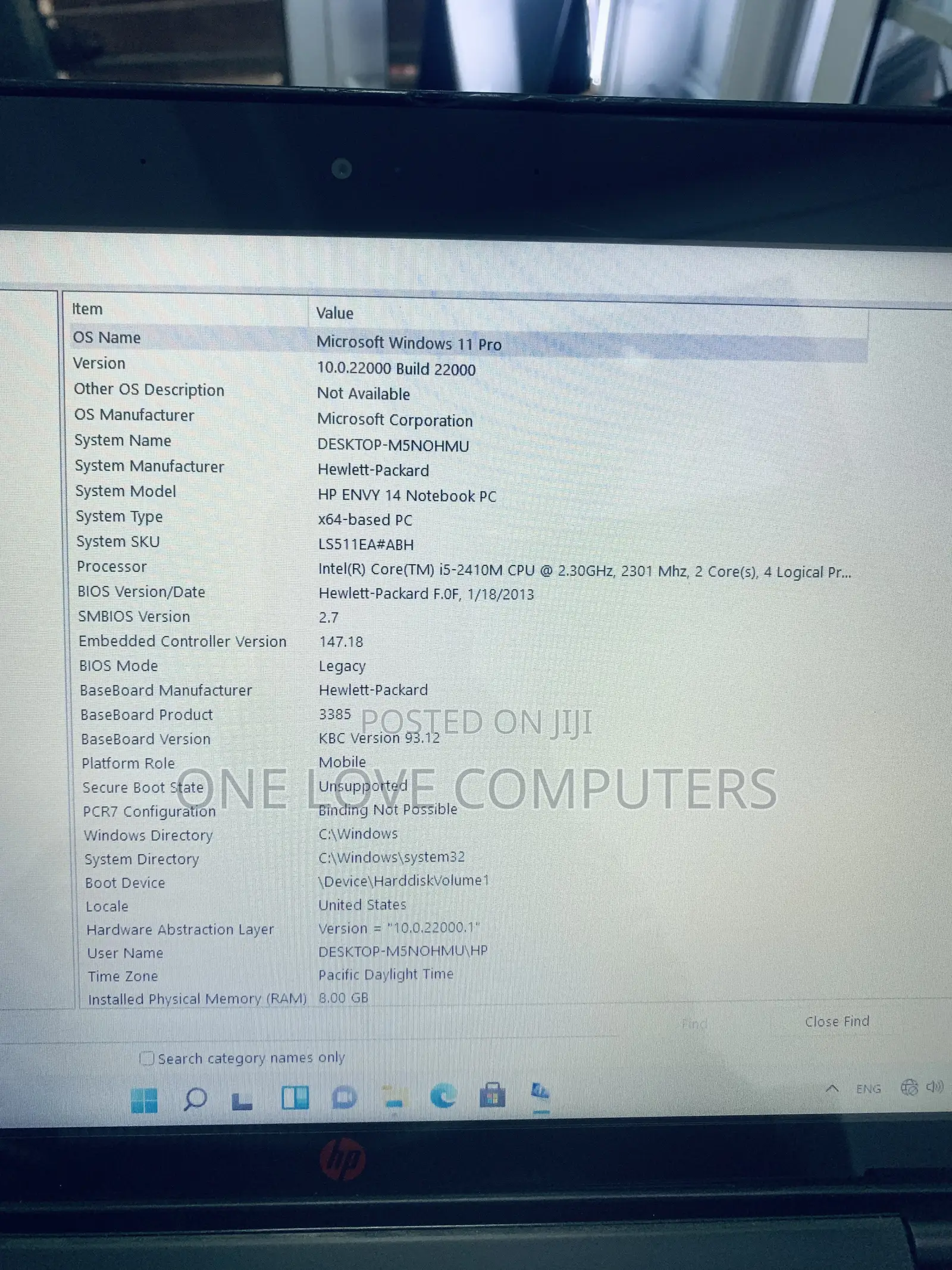 Laptop HP Envy 14 8GB Intel Core i5 SSD 128GB