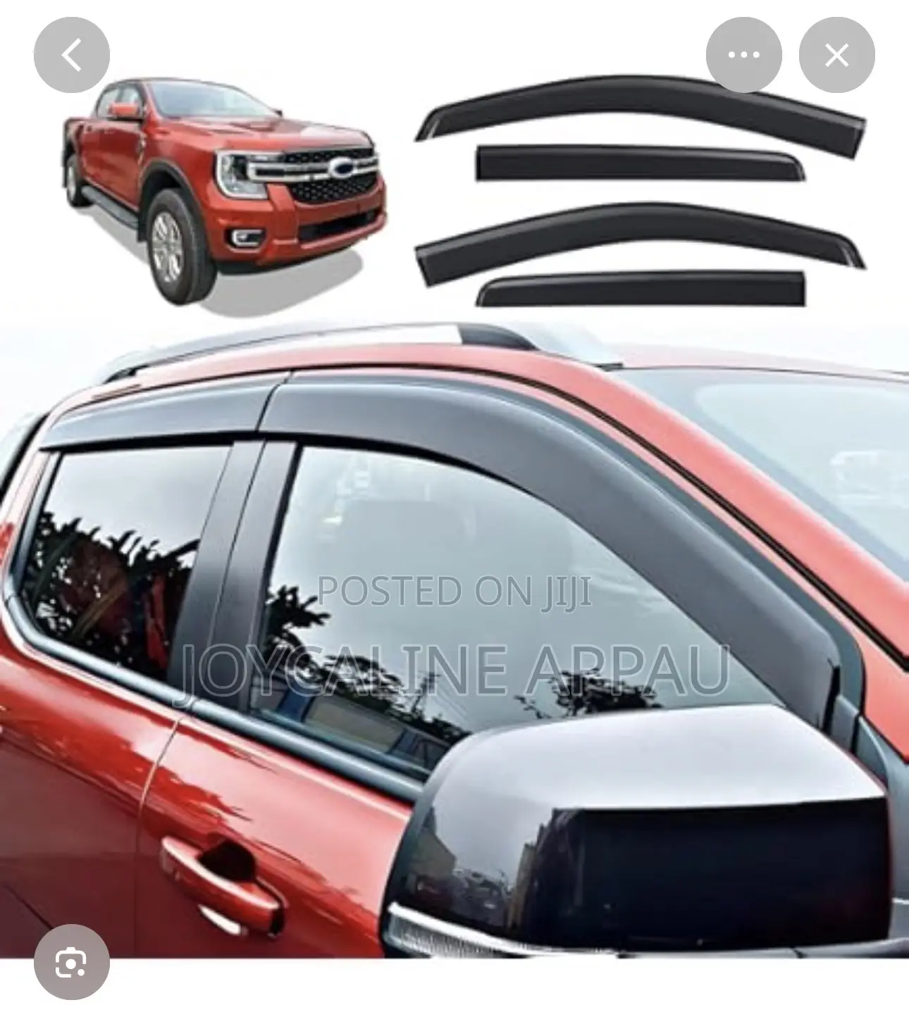 Ford Ranger 2019 to 2026 Original Window Shade Visor/Rain Guard