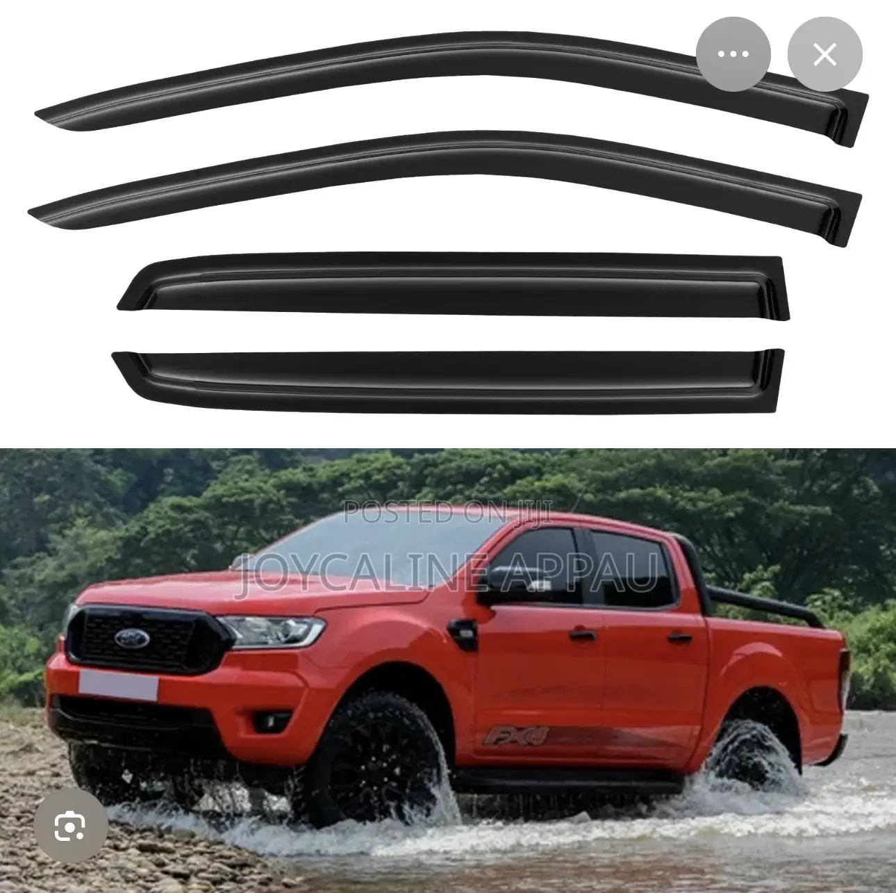 Ford Ranger 2019 to 2026 Original Window Shade Visor/Rain Guard